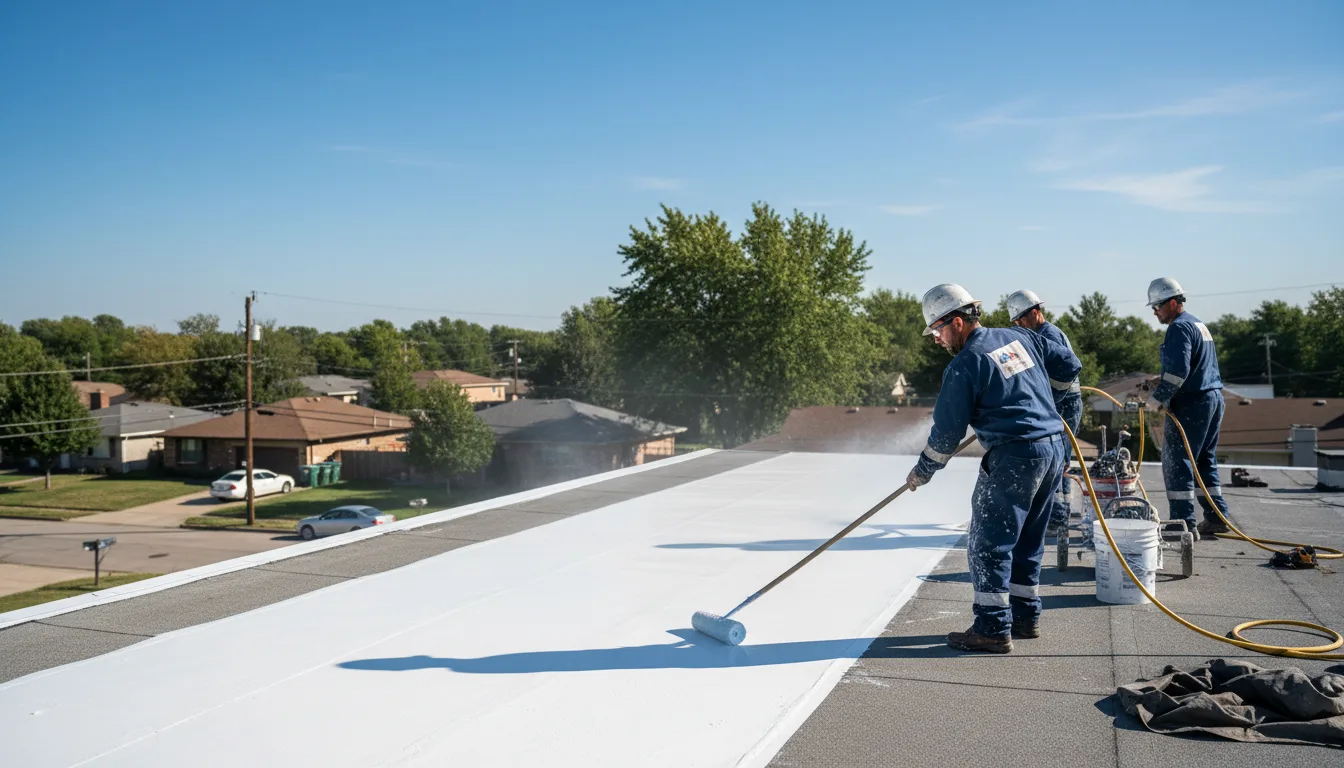 Commercial roof coating in Oak City, UT near me
